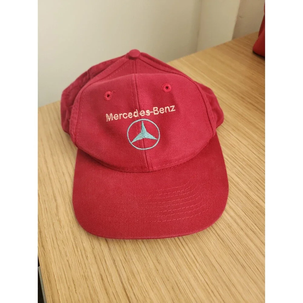 Mercedes Benz Red Adjustable Hat Cap